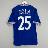 1999/01 CHELSEA ZOLA #25 HOME SHIRT (M) UMBRO