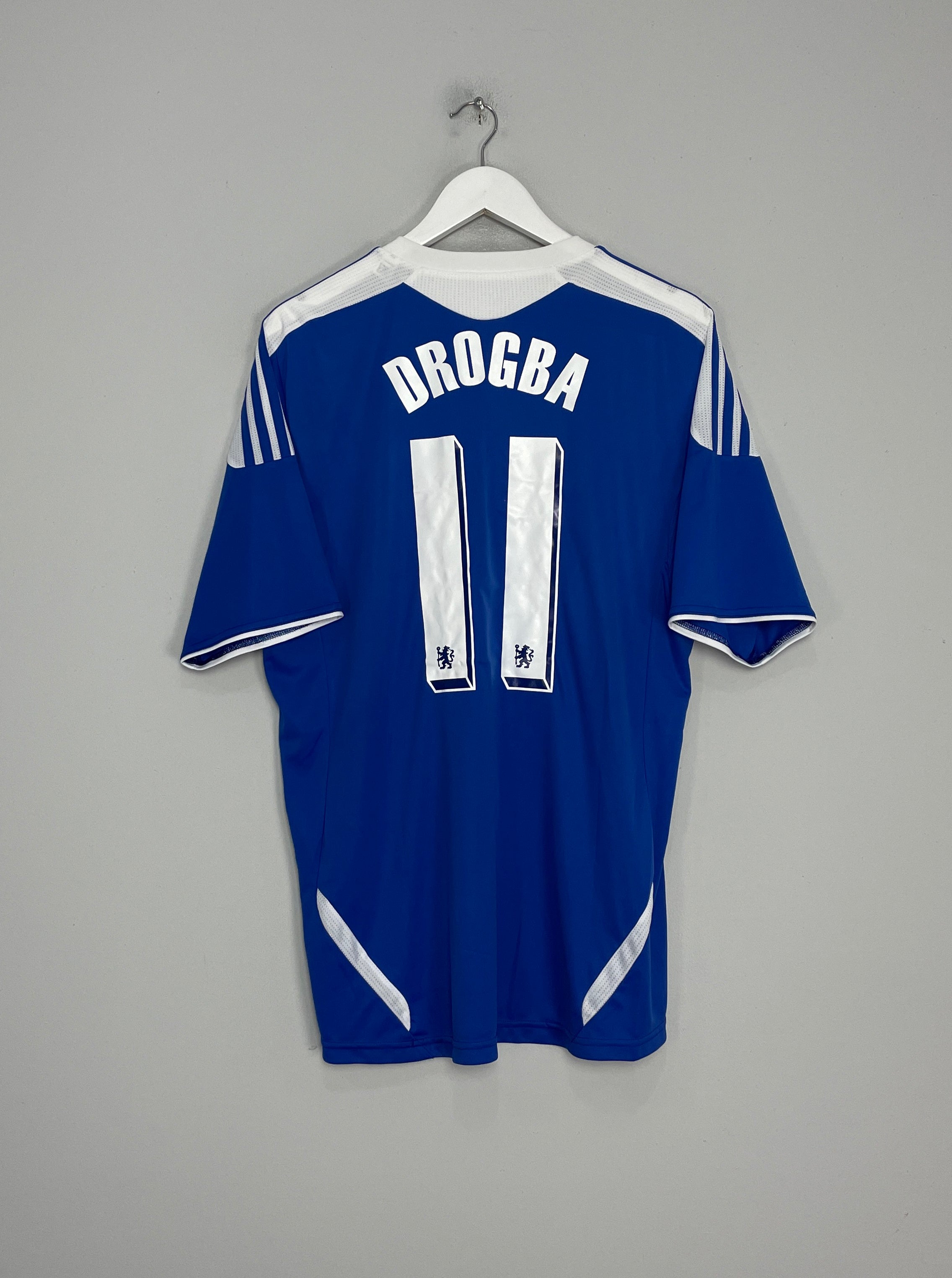 2011/12 CHELSEA DROGBA #11 HOME SHIRT (L) ADIDAS