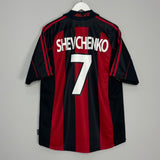 2000/02 AC MILAN SHEVCHENKO #7 HOME SHIRT (L) ADIDAS