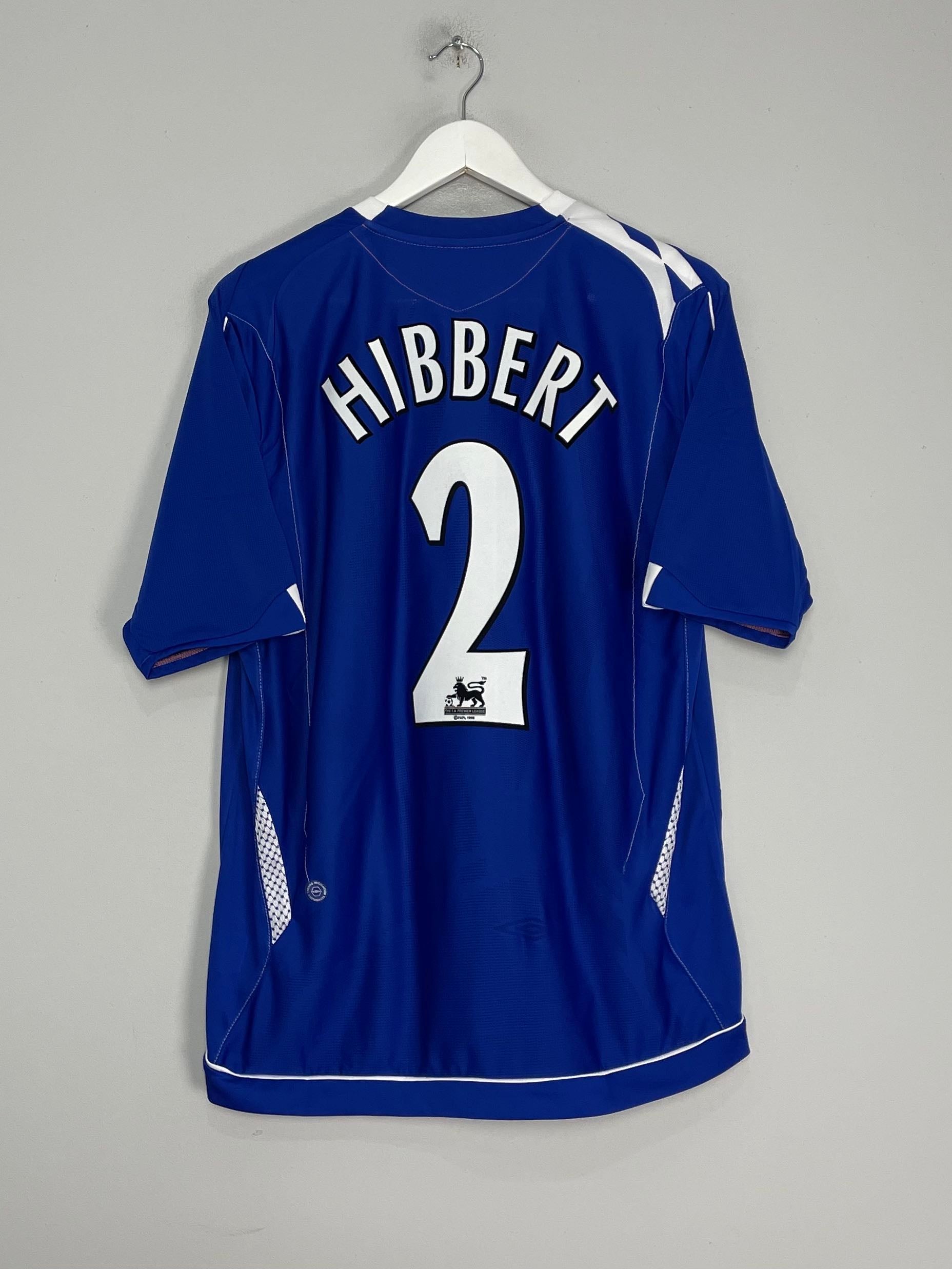 2007/08 EVERTON HIBBERT #2 HOME SHIRT (L) UMBRO