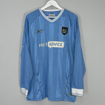 2003/04 MANCHESTER CITY L/S HOME SHIRT (L) REEBOK