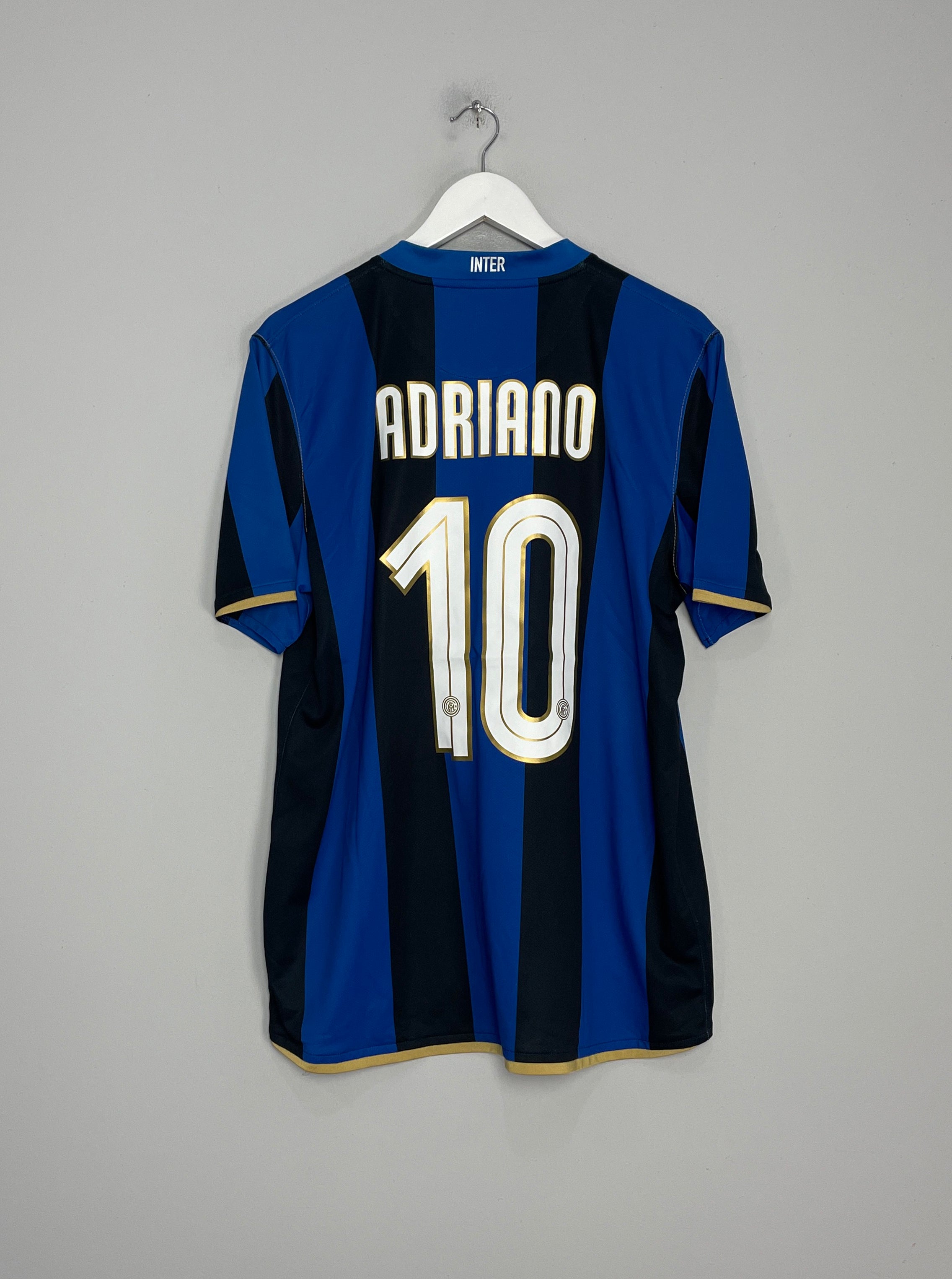 2008/09 INTER MILAN ADRIANO #10 HOME SHIRT (L) NIKE