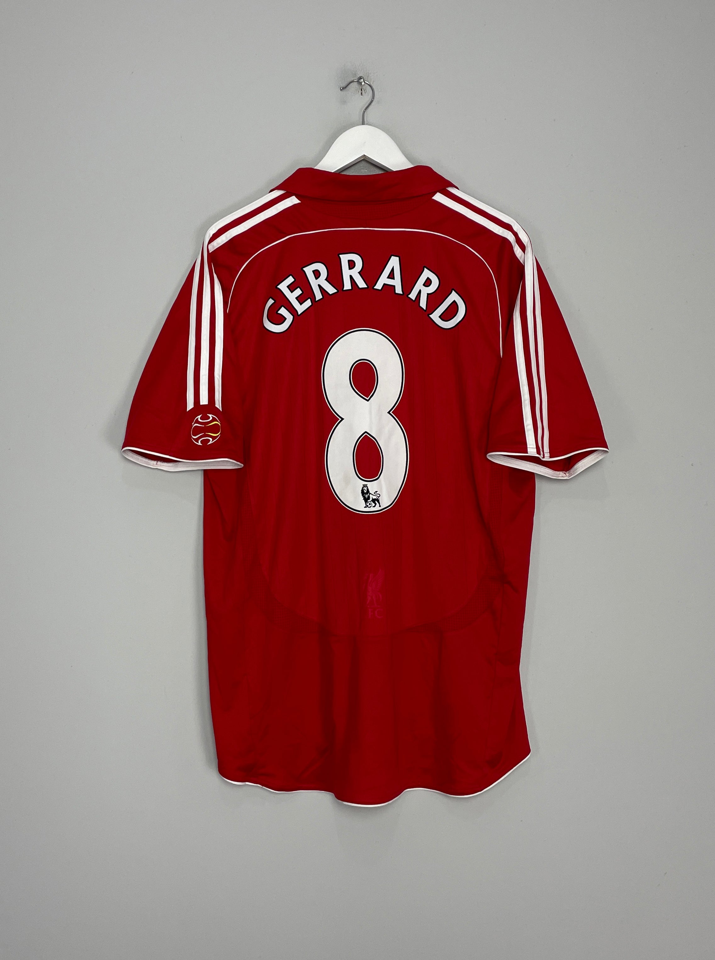 2006/08 LIVERPOOL GERRARD #8 HOME SHIRT (XL) ADIDAS