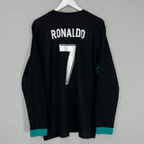 2017/18 REAL MADRID RONALDO #7 L/S AWAY SHIRT (XL) ADIDAS