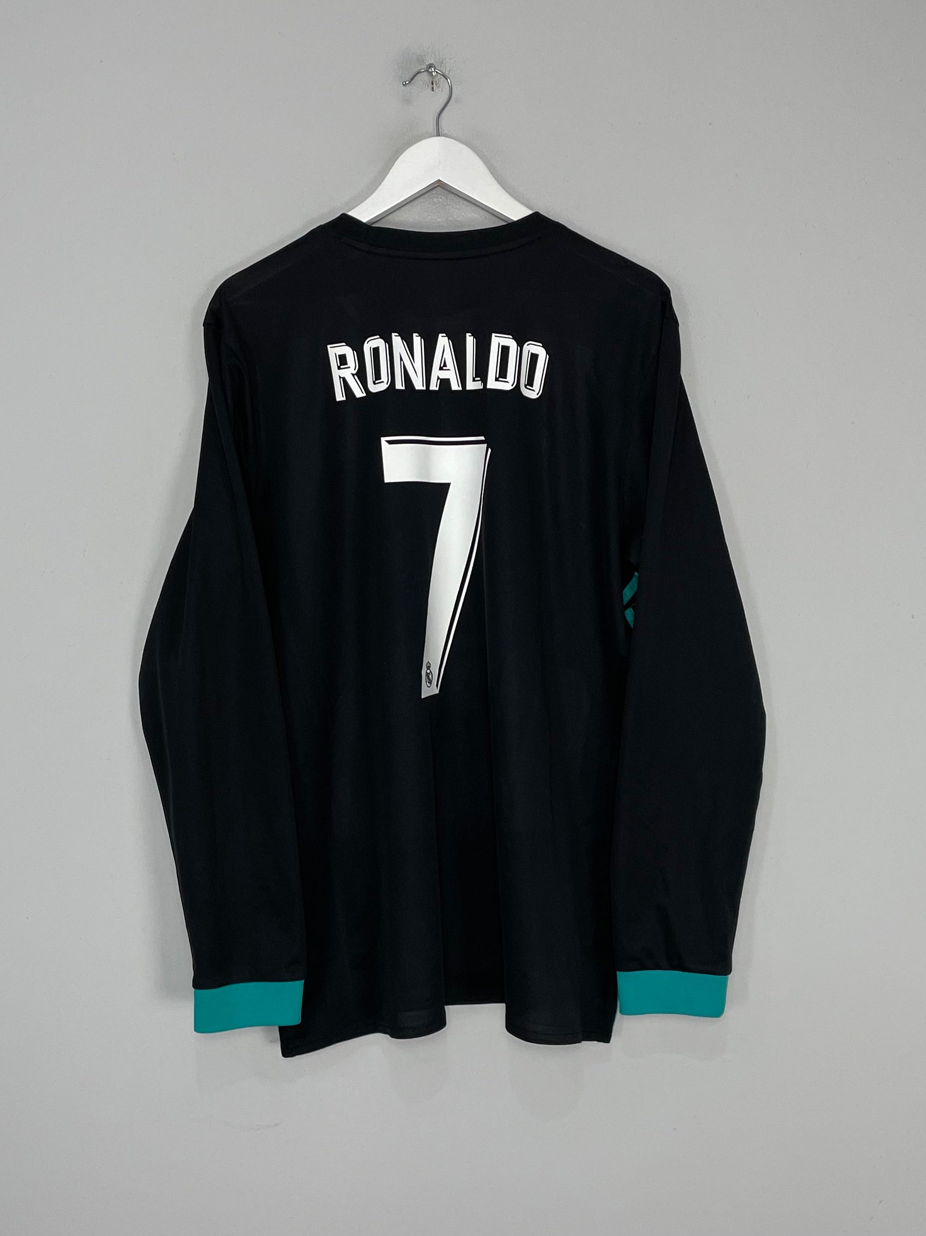 2017/18 REAL MADRID RONALDO #7 L/S AWAY SHIRT (XL) ADIDAS