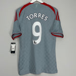 2008/09 LIVERPOOL TORRES #9 *BNWT* AWAY SHIRT (M) ADIDAS