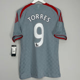 2008/09 LIVERPOOL TORRES #9 *BNWT* AWAY SHIRT (M) ADIDAS