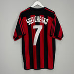 2003/04 AC MILAN SHEVCHENKO #7 HOME SHIRT (L) ADIDAS