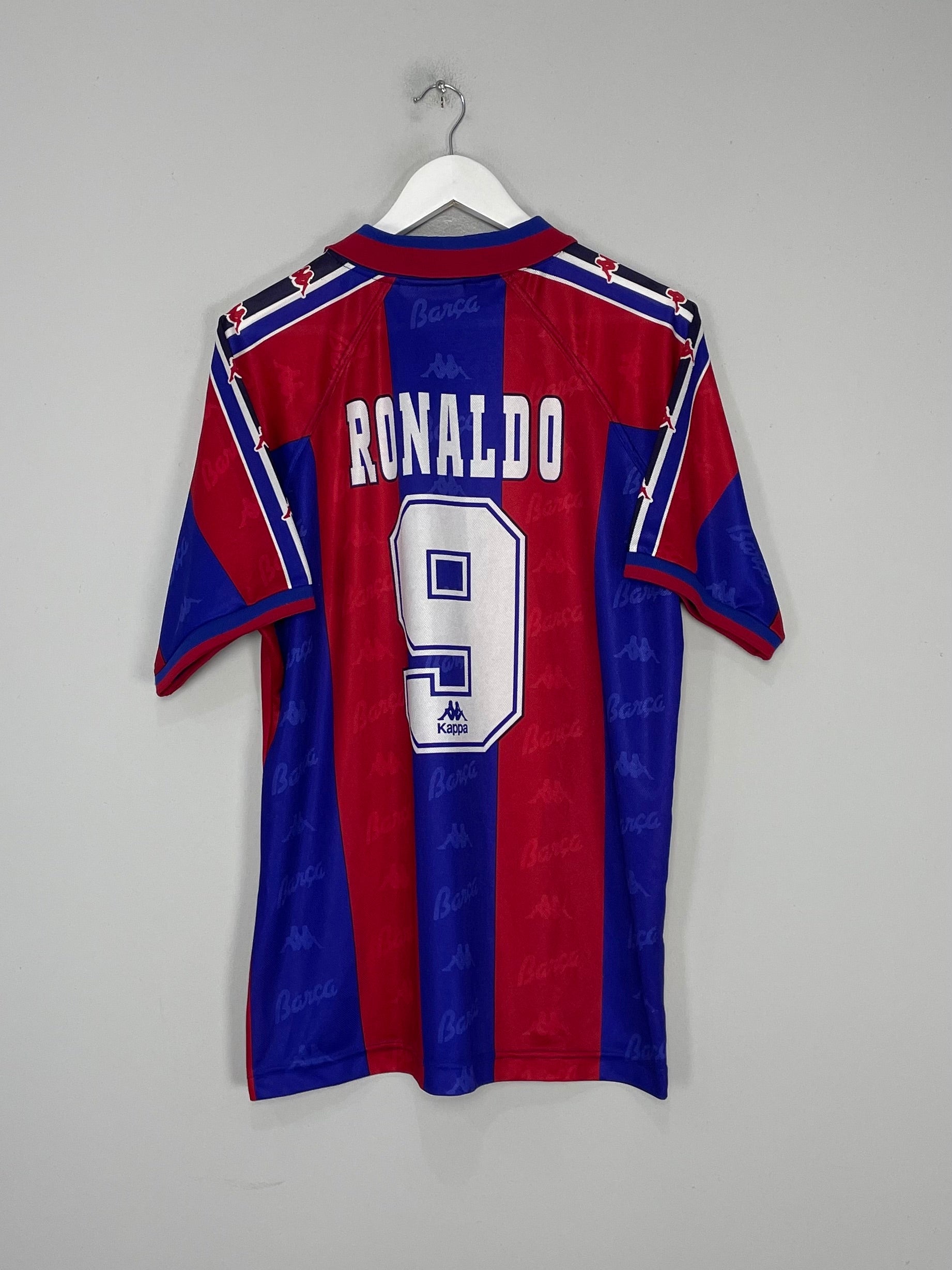 1995/97 BARCELONA RONALDO #9 HOME SHIRT (M) KAPPA