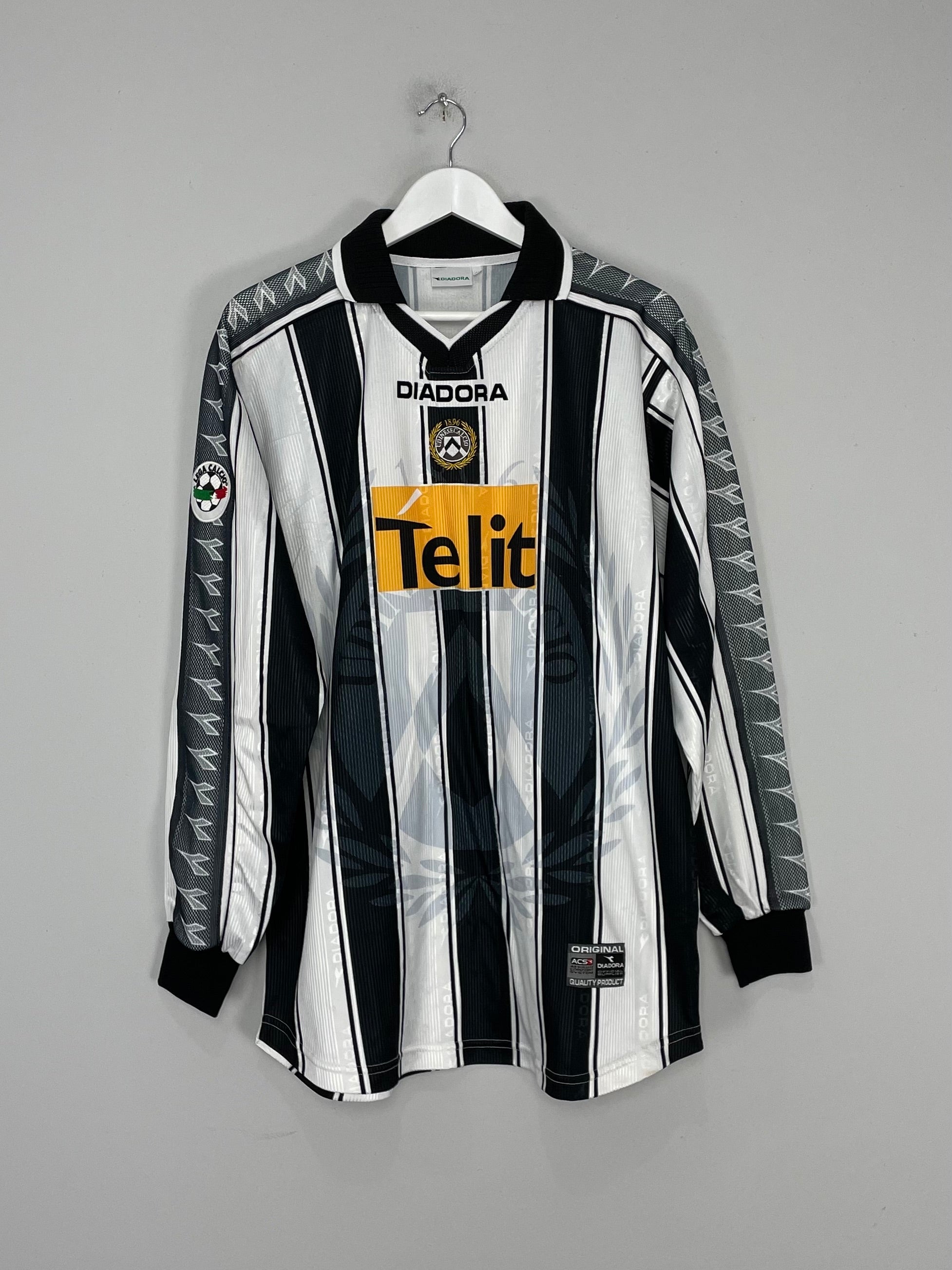 1999/00 UDINESE JORGENSEN #19 L/S HOME SHIRT (XL) DIADORA