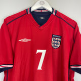 2002/04 ENGLAND BECKHAM #7 AWAY SHIRT (L) UMBRO