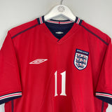 2002/04 ENGLAND HESKEY #11 AWAY SHIRT (L) UMBRO