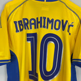 2003/05 SWEDEN IBRAHIMOVIC #10 HOME SHIRT (L) UMBRO