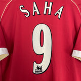 2006/07 MANCHESTER UNITED SAHA #9 HOME SHIRT (L) NIKE