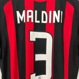 2008/09 AC MILAN MALDINI #3 HOME SHIRT (L) ADIDAS