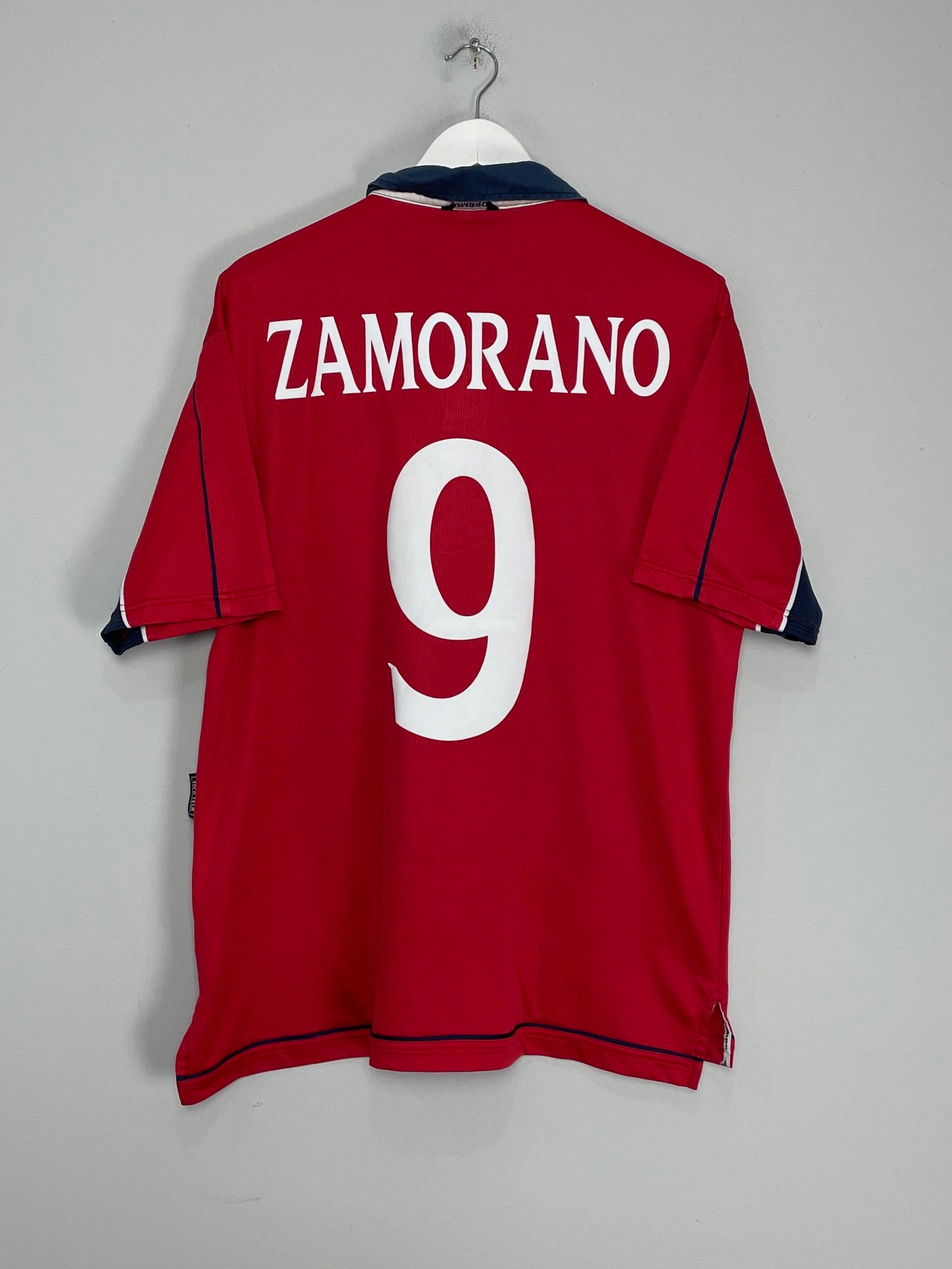 2000/01 CHILE ZAMORANO #9 HOME SHIRT (XL) UMBRO