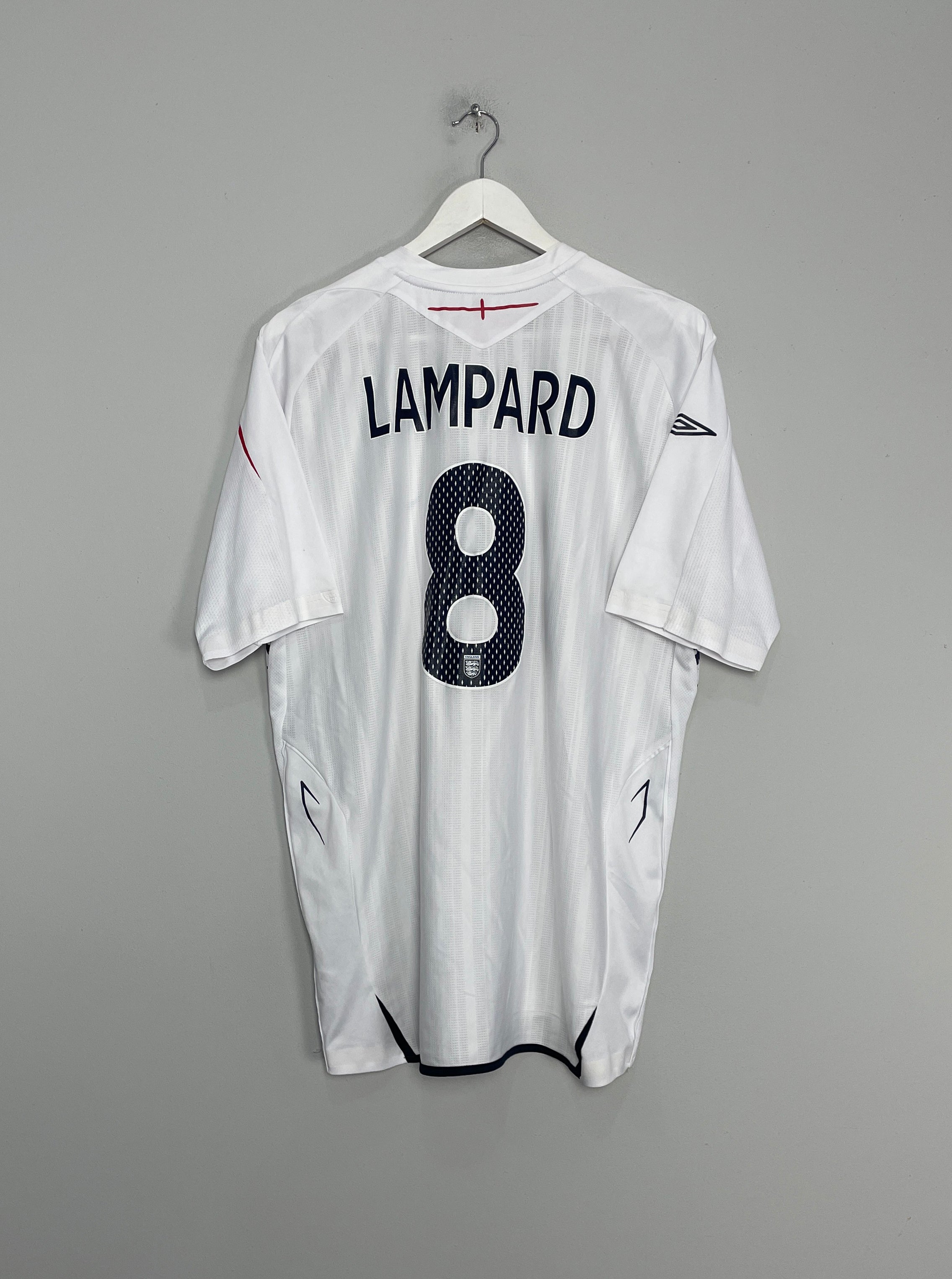 2007/09 ENGLAND LAMPARD #8 HOME SHIRT (XL) UMBRO