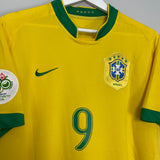 2006/08 BRAZIL RONALDO #9 HOME SHIRT (L) NIKE