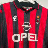 1995/96 AC MILAN L/S HOME SHIRT (XL) LOTTO