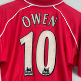 2000/02 LIVERPOOL OWEN #10 HOME SHIRT (M) REEBOK