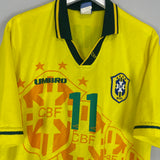 1994/96 BRAZIL ROMARIO #11 HOME SHIRT (XL) UMBRO