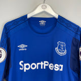 2017/18 EVERTON FERGUSON #9 L/S HOME SHIRT (XL) UMBRO