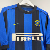 1999/00 INTER MILAN RONALDO #9 HOME SHIRT (L) NIKE