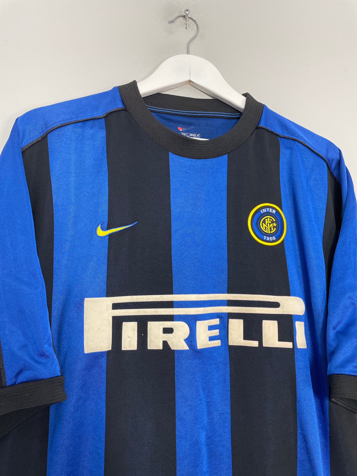 1999/00 INTER MILAN RONALDO #9 HOME SHIRT (L) NIKE