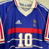 1998/00 FRANCE ZIDANE #10 HOME SHIRT (L) ADIDAS