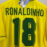 1994/96 BRAZIL RONALDINHO #18 *BNWT* HOME SHIRT (XL) UMBRO