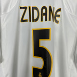 2004/05 REAL MADRID ZIDANE #5 HOME SHIRT (L) ADIDAS