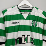 2001/03 CELTIC LARSSON #7 HOME SHIRT (L) UMBRO