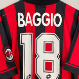 1996/97 AC MILAN BAGGIO #18 HOME SHIRT (L) LOTTO