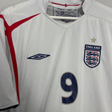 2005/07 ENGLAND ROONEY #9 HOME SHIRT (XXL) UMBRO