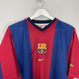 1998/00 BARCELONA RIVALDO #11 HOME SHIRT (L) NIKE BASIC