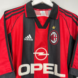 1998/00 AC MILAN MALDINI #3 HOME SHIRT (XL) ADIDAS