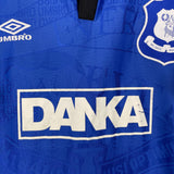 1995/97 EVERTON BARMBY #12 HOME SHIRT (L) UMBRO