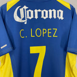 2004/05 CLUB AMERICA C.LOPEZ #7 AWAY SHIRT (XL) NIKE