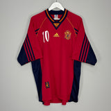 1998/99 SPAIN RAUL #10 HOME SHIRT (XL) ADIDAS