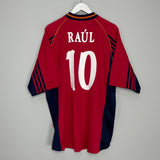 1998/99 SPAIN RAUL #10 HOME SHIRT (XL) ADIDAS