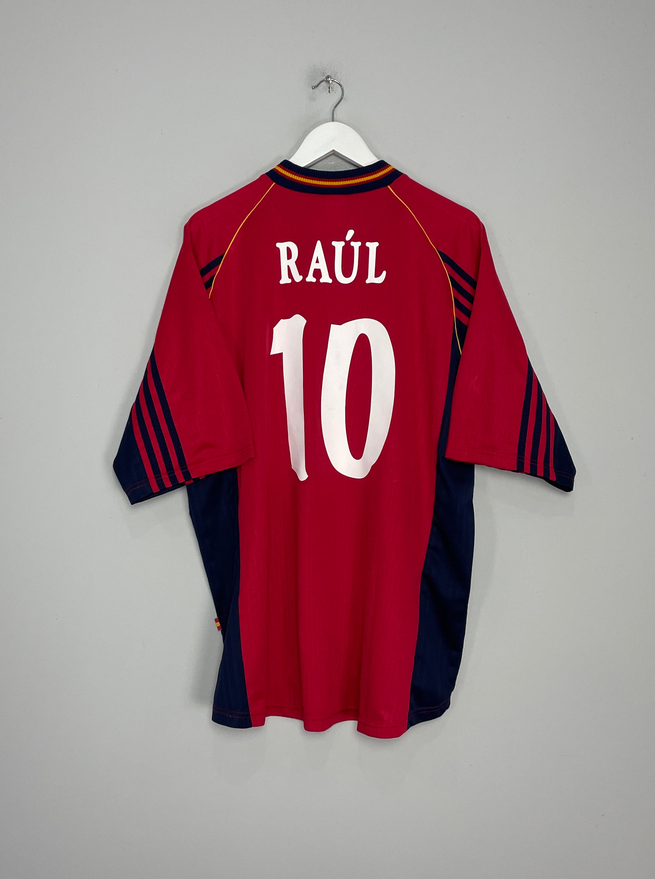 1998/99 SPAIN RAUL #10 HOME SHIRT (XL) ADIDAS