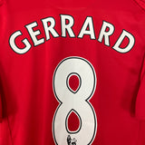 2008/10 LIVERPOOL GERRARD #8 HOME SHIRT (M) ADIDAS