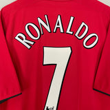 2002/04 MANCHESTER UNITED RONALDO #7 HOME SHIRT (XL) NIKE