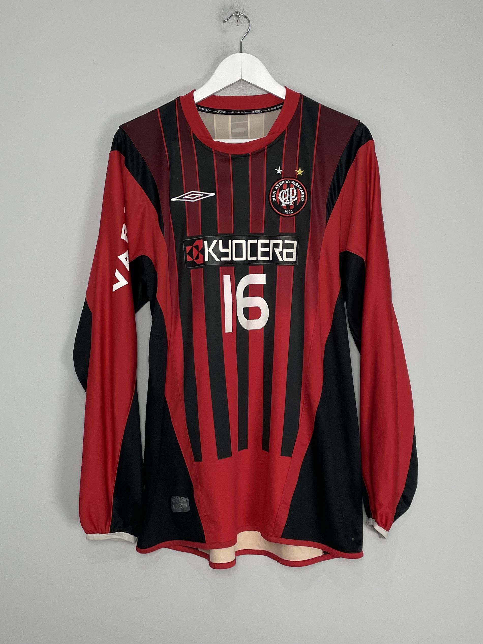 2005 ATHLETICO PARANAENSE #16 L/S HOME SHIRT (XXL) UMBRO