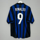 1998/99 INTER MILAN RONALDO #9 HOME SHIRT (L) NIKE