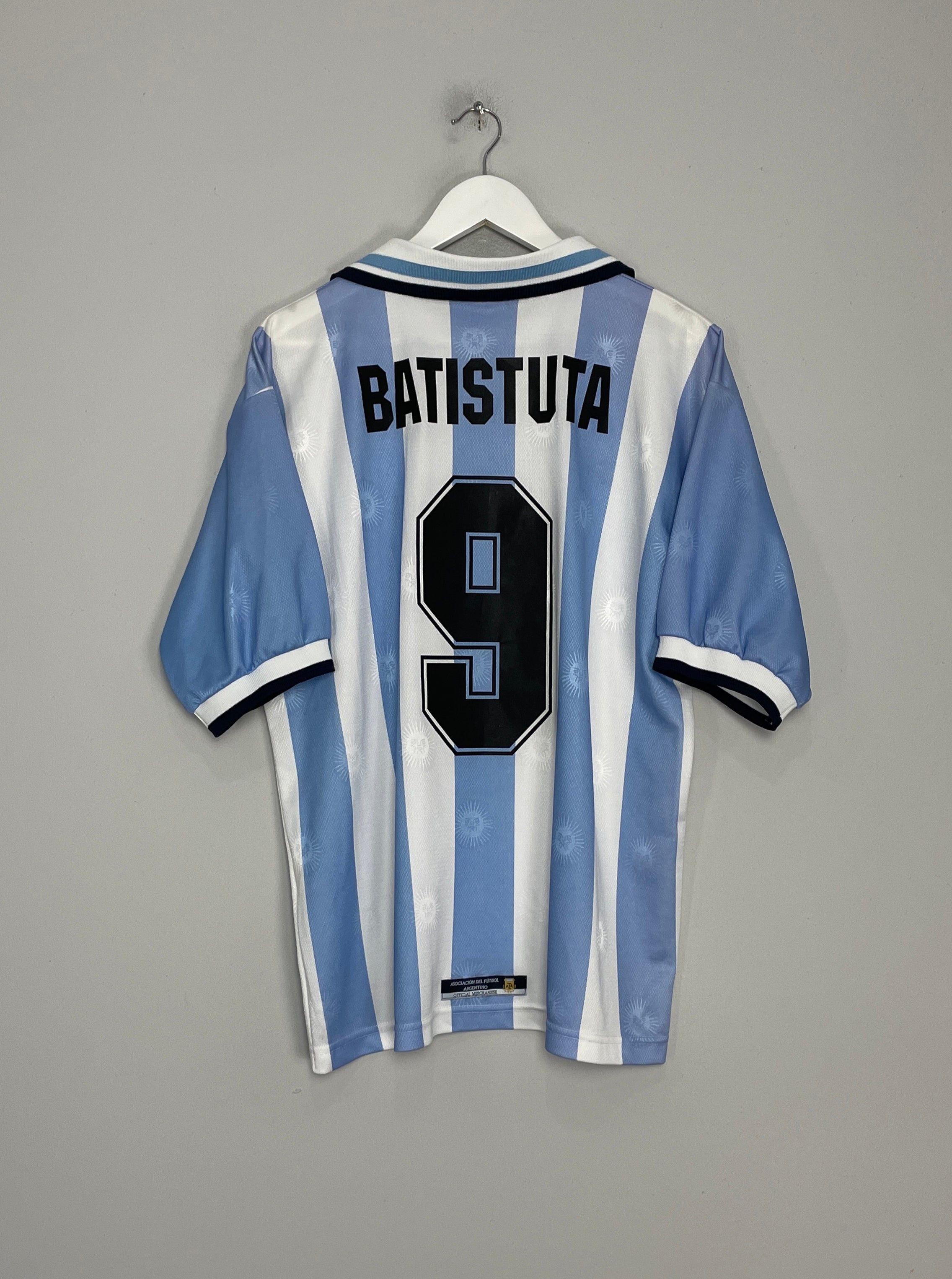 1999/00 ARGENTINA BATISTUTA #9 HOME SHIRT (M) REEBOK