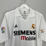 2002/03 REAL MADRID ZIDANE #5 *CENTENARY* HOME SHIRT (L) ADIDAS