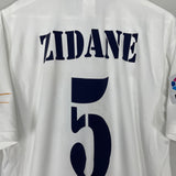 2002/03 REAL MADRID ZIDANE #5 *CENTENARY* HOME SHIRT (L) ADIDAS