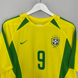 2002/04 BRAZIL RONALDO #9 HOME SHIRT (M) NIKE