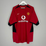 2002/04 MANCHESTER UNITED BECKHAM #7 HOME SHIRT (XL) NIKE